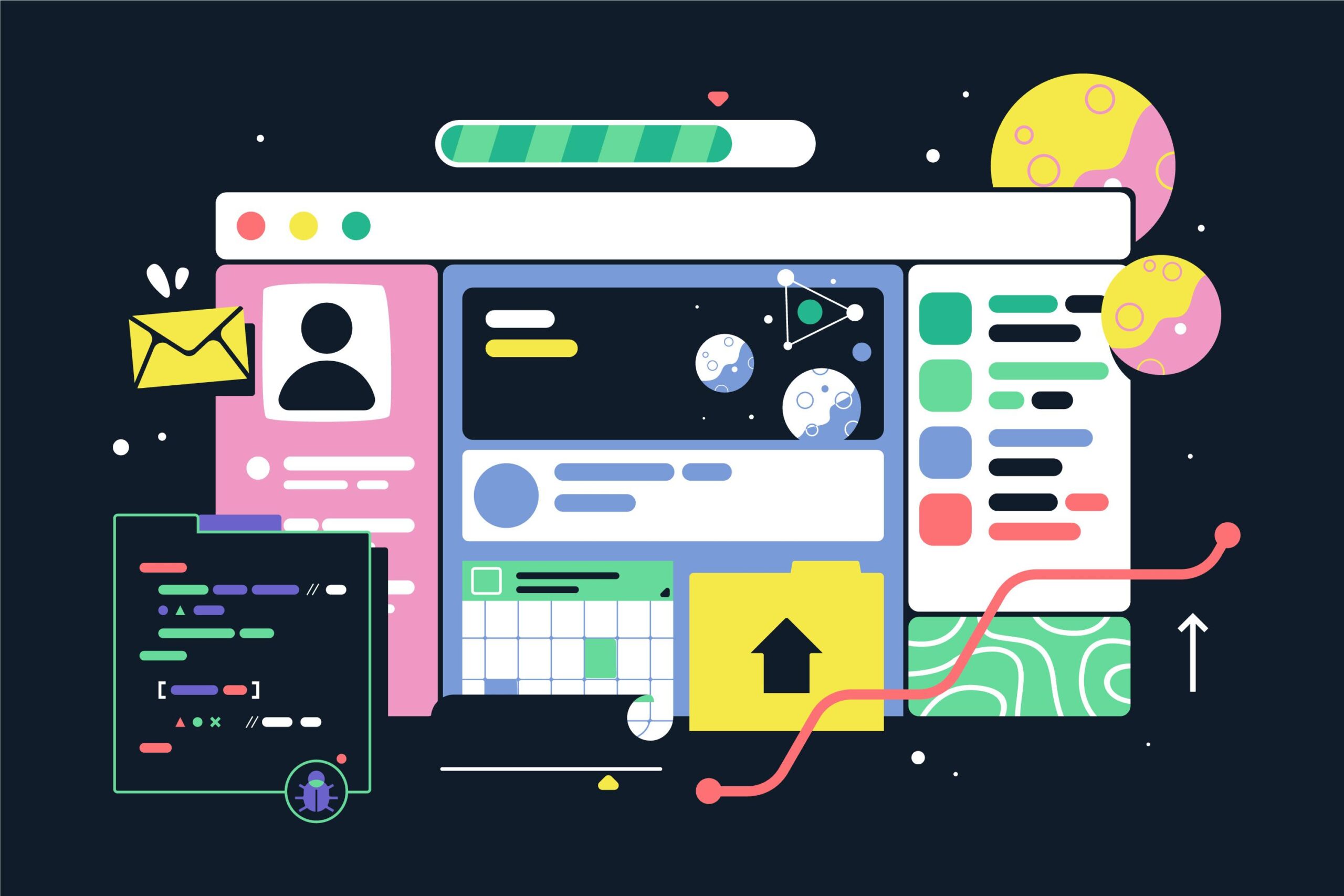 Winnipeg Web Design Illustration Concept Winnipeg Web Design Illustration Concept